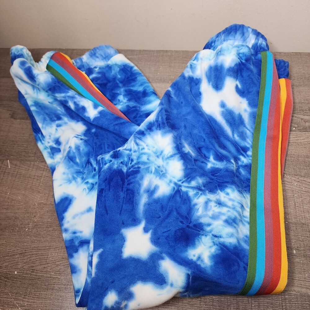 Farm Rio Tie Dye Rainbow Joggers Sweatpants High Rise Womens XS - Picture 9 of 13